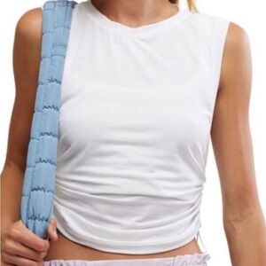 FP Movement by Free People White Side-Drawstring Sleeveless Tank M
